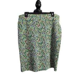 ANTHROPOLOGIE Maeve Paisley Pencil Skirt Size L